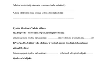 Přihláška k odvádění odpadních vod do kanalizace